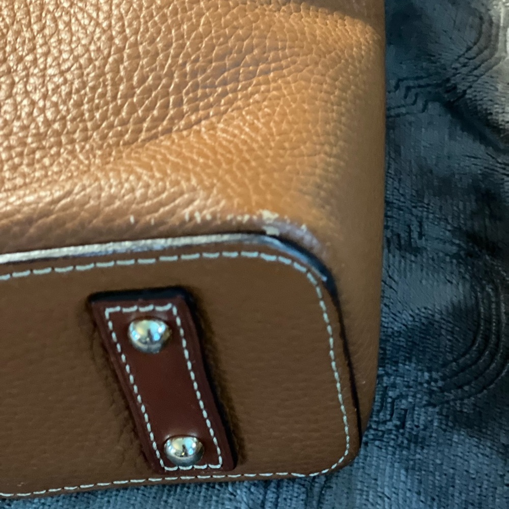 Dooney & Bourke Chestnut Leather Shoulder Bag - Picture 5 of 5